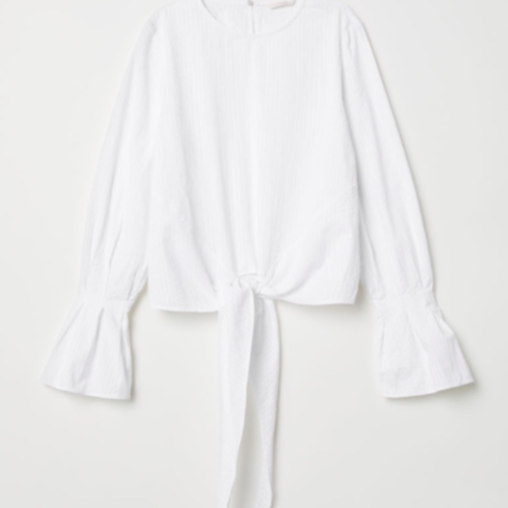 NWT H&M White Blouse RUNS SMALLER
